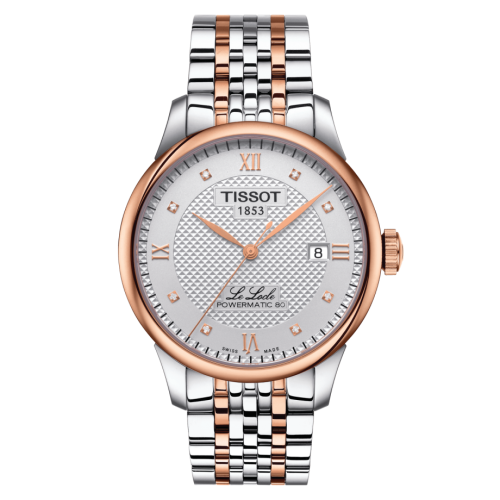 Tissot T006.407.22.036.00 : Le Locle Powermatic 80 39.3 Stainless Steel / Rose Gold PVD / Silver / Bracelet