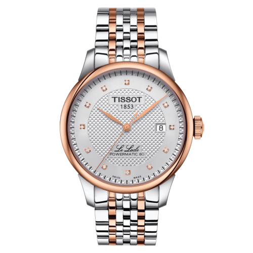 Tissot T006.407.22.036.01 : Le Locle Powermatic 80 39.3 Stainless Steel / Rose Gold PVD / Silver / Bracelet