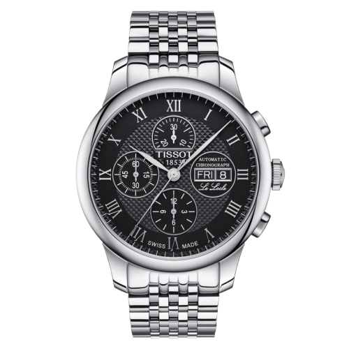 Tissot T006.414.11.053.00 : Le Locle 42.3 Valjoux Chronograph Stainless Steel / Black / Bracelet