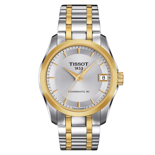 Tissot T035.207.22.031.00 : Couturier Powermatic 80 32 Stainless Steel / Yellow Gold PVD / Silver / Bracelet