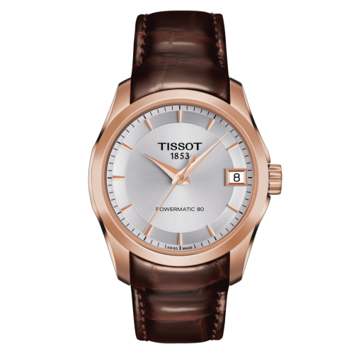 Tissot T035.207.36.031.00 : Couturier Powermatic 80 32 Rose Gold PVD / Silver / Strap