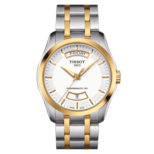 Tissot T035.407.22.011.01 : Couturier Powermatic 80 39 Stainless Steel / Yellow Gold PVD / White / Bracelet
