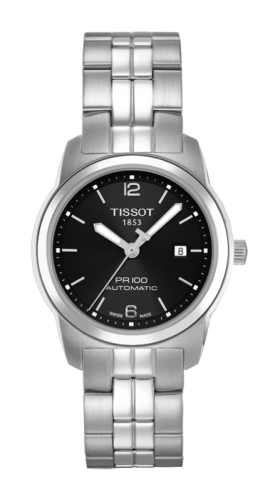 Tissot T049.307.11.057.00 : PR 100 Automatic 27 Stainless Steel / Black / Bracelet