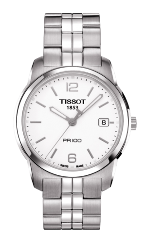 Tissot T049.410.11.017.00 : PR 100 Quartz 38 Stainless Steel / White / Bracelet