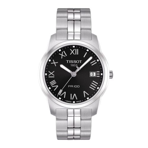 Tissot T049.410.11.053.01 : PR 100 Quartz 38 Stainless Steel / Black / Bracelet