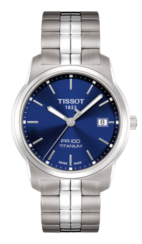 Tissot T049.410.44.041.00 : PR 100 Quartz 38 Titanium / Blue / Bracelet