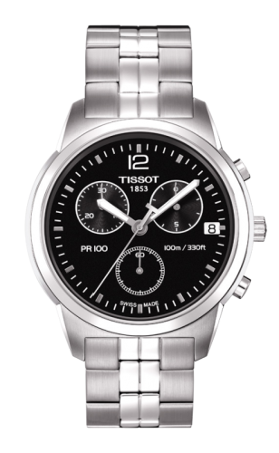 Tissot T049.417.11.057.00 : PR 100 Chronograph Quartz 38 Stainless Steel / Black / Bracelet