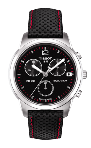 Tissot T049.417.16.057.00 : PR 100 Chronograph Quartz 38 Stainless Steel / Black / Strap