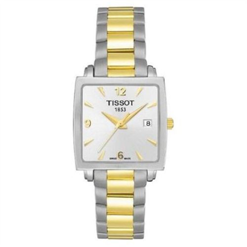 Tissot T057.310.22.037.00 : Everytime Square Stainless Steel / Yellow Gold PVD / Silver / Bracelet