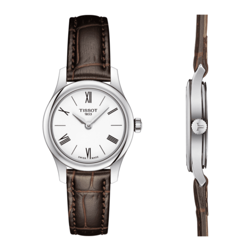 Tissot T063.009.16.018.00 : Tradition 5.5 Lady 25 Stainless Steel / White