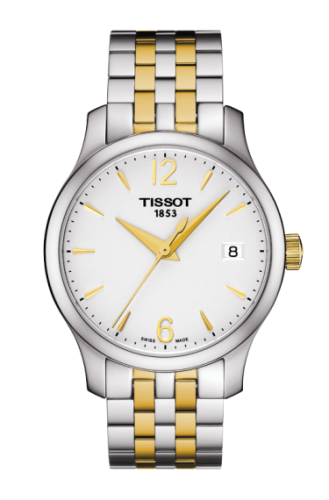 Tissot T063.210.22.037.00 : Tradition Lady Stainless Steel - Yellow Gold / Silver / Bracelet