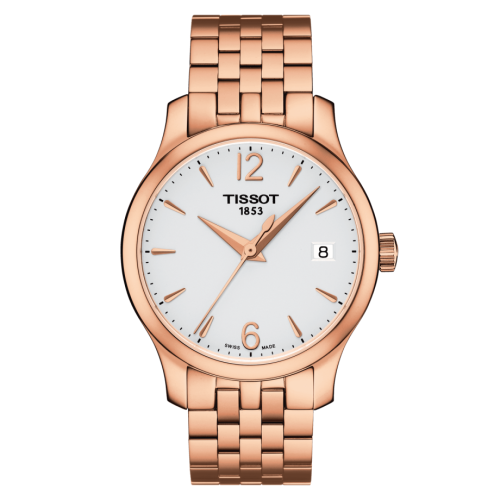 Tissot T063.210.33.037.00 : Tradition Lady PVD Rose Gold / Silver / Bracelet