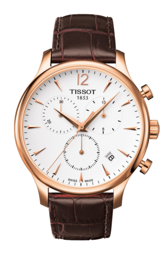 Tissot T063.617.36.037.00 : Tradition Chronograph PVD Rose Gold / Silver