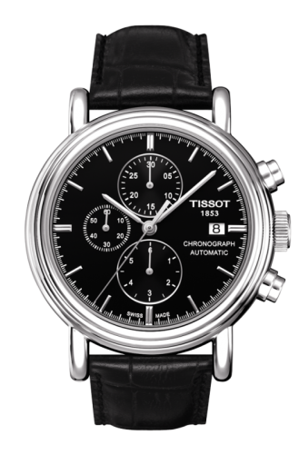 Tissot T068.427.16.051.00 : Carson Chronograph Automatic 42 Stainless Steel / Black / Strap