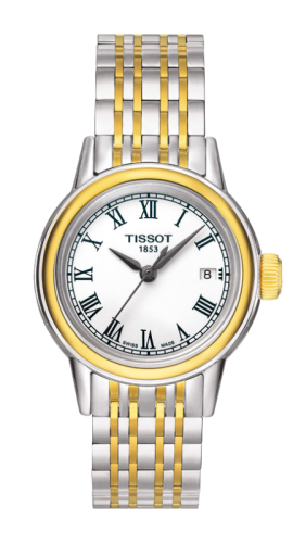 Tissot T085.210.22.013.00 : Carson Quartz 29.7 Stainless Steel / Yellow Gold PVD / White / Bracelet