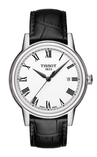 Tissot T085.410.16.013.00 : Carson Quartz 40 Stainless Steel / White / Strap
