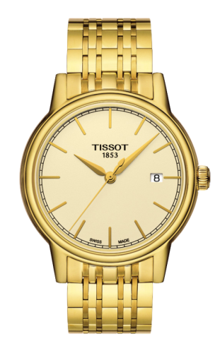 Tissot T085.410.33.021.00 : Carson Quartz 40 Yellow Gold PVD / Champagne / Bracelet