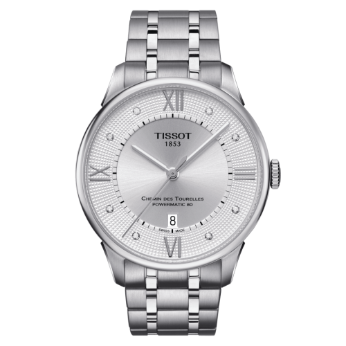 Tissot T099.407.11.033.00 : Chemin Des Tourelles Powermatic 80 42 Stainless Steel / Silver / Bracelet