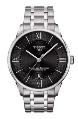Tissot T099.407.11.058.00 : Chemin des Tourelles Powermatic 80 Stainless Steel / Black / Bracelet