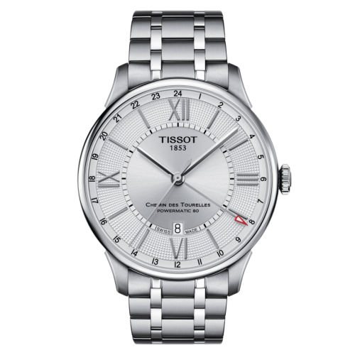 Tissot T099.429.11.038.00 : Chemin Des Tourelles Powermatic 80 GMT 42 Stainless Steel / Silver / Bracelet