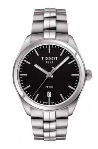 Tissot T101.410.11.051.00 : PR 100 Quartz 39 Stainless Steel / Black / Bracelet