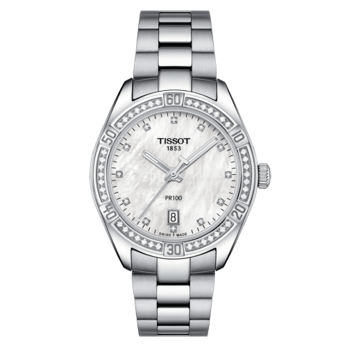 Tissot T101.910.61.116.00 : PR 100 Sport Chic 36 Stainless Steel / Diamond / MOP / Bracelet