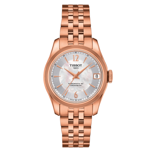 Tissot T108.208.33.117.00 : Ballade Powermatic 80 COSC 32 Rose Gold PVD / MOP / Bracelet