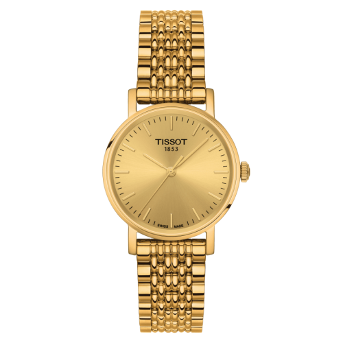 Tissot T109.210.33.021.00 : Everytime Small Yellow Gold PVD / Champagne / Bracelet