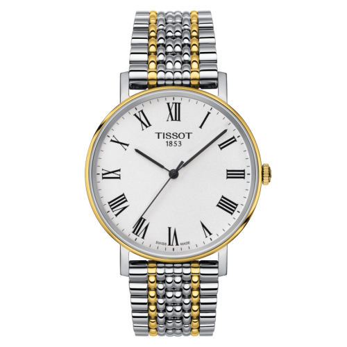 Tissot T109.410.22.033.00 : Everytime Medium Stainless Steel / Yellow Gold PVD / Silver / Strap