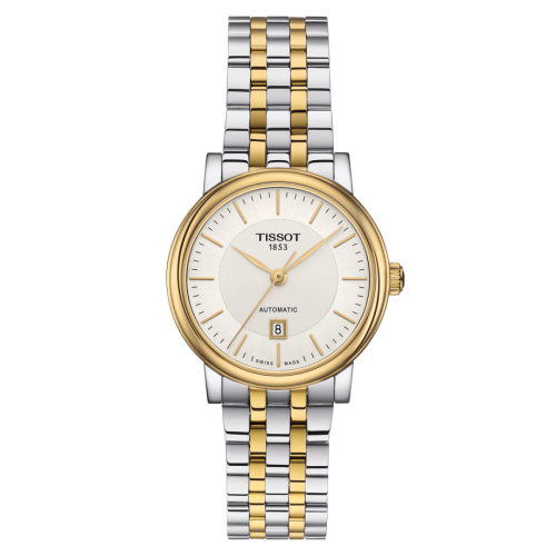 Tissot T122.207.22.031.00 : Carson Premium Automatic 30 Stainless Steel - Yellow Gold / Silver / Bracelet