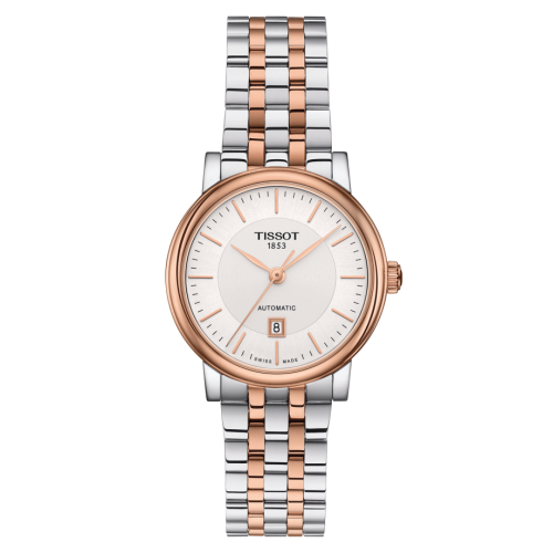 Tissot T122.207.22.031.01 : Carson Premium Automatic 30 Stainless Steel / Rose Gold PVD / Silver / Bracelet
