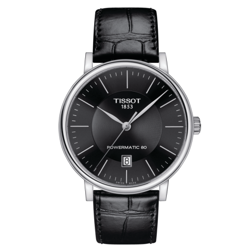 Tissot T122.407.16.051.00 : Carson Premium Powermatic 80 Stainless Steel / Black / Strap