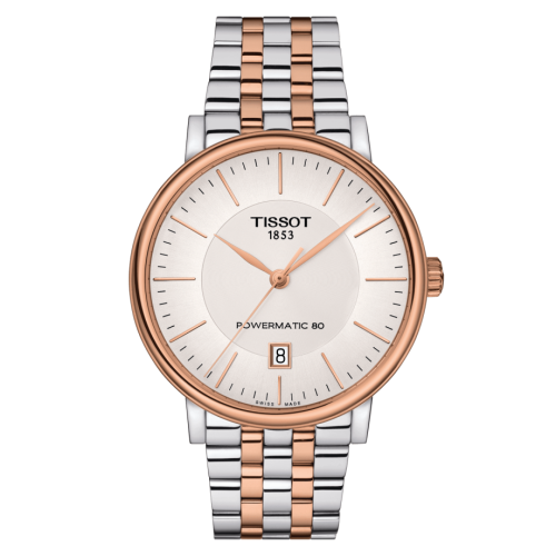 Tissot T122.407.22.031.01 : Carson Premium Powermatic 80 Stainless Steel / Rose Gold PVD / Silver / Bracelet