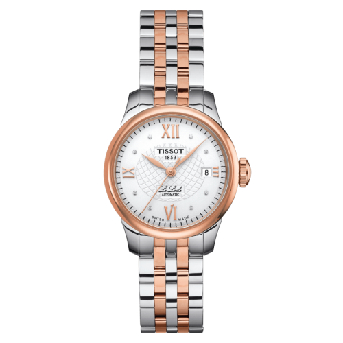 Tissot T41.2.183.16 : Le Locle  Automatic  Lady Stainless Steel - Rose Gold / Silver / Bracelet