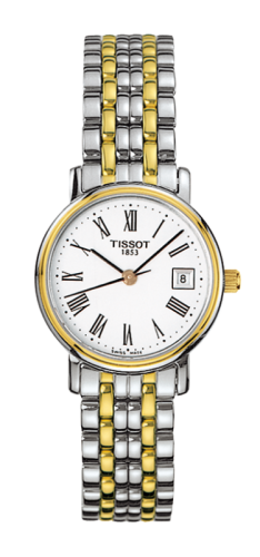Tissot T52.2.281.13 : Desire Quartz 24 Stainless Steel / Yellow Gold PVD / White / Bracelet