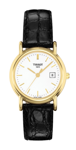Tissot T71.3.129.11 : Carson Quartz 26.8 Yellow Gold / Silver / Strap