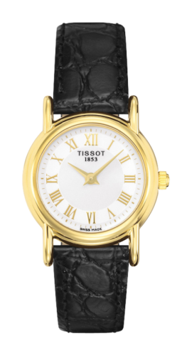 Tissot T71.3.129.13 : Carson Quartz 26.8 Yellow Gold / Silver / Strap