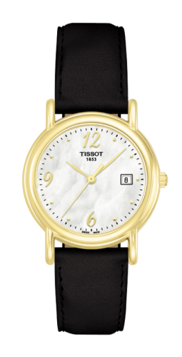 Tissot T71.3.189.74 : Carson Quartz 27 Yellow Gold / MOP / Strap
