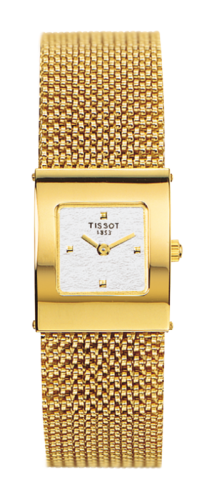 Tissot T73.3.321.31 : Bellflower Square Yellow Gold / Silver / Bracelet