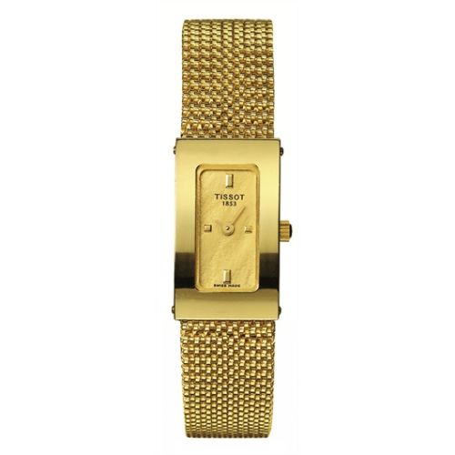 Tissot T73.3.322.21 : Bellflower Carree Yellow Gold / Champagne / Bracelet