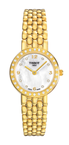Tissot T74.3.116.76 : Caliente Quartz 19.3 Yellow Gold / Diamond / MOP - Diamond / Bracelet
