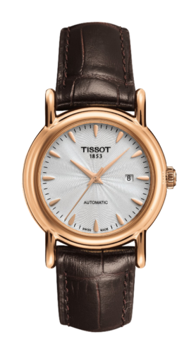 Tissot T907.007.76.031.00 : Carson Automatic 29.7 Rose Gold / Silver / Strap