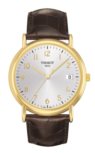 Tissot T907.410.16.032.00 : Carson Quartz 40 Yellow Gold / Silver / Strap