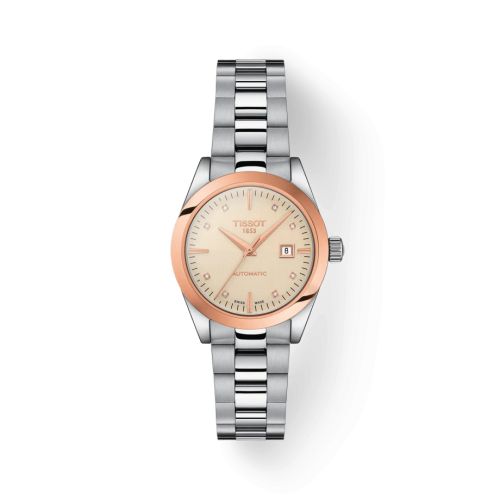 Tissot T930.007.41.266.00 : T-My Automatic Stainless Steel - Rose Gold / Beige