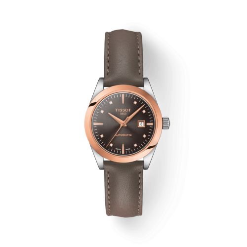 Tissot T930.007.46.296.00 : T-My Automatic Stainless Steel - Rose Gold / Brown