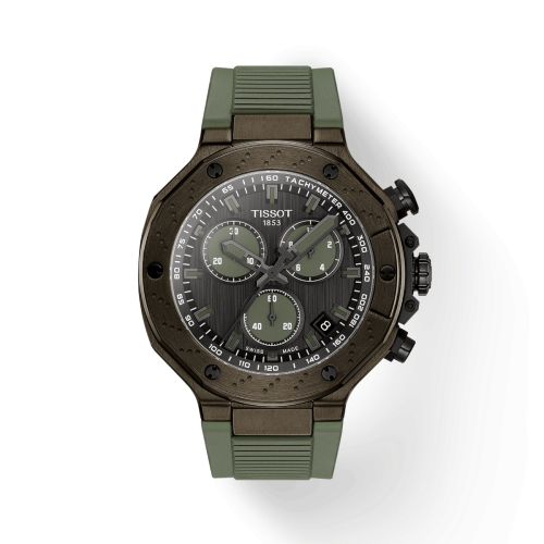 Tissot T141.417.37.061.02 : T-Race Chronograph Green PVD / Grey / Rubber