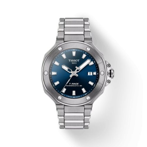 Tissot T141.807.11.041.00 : T-Race Powermatic 80 Stainless Steel / Blue / Bracelet