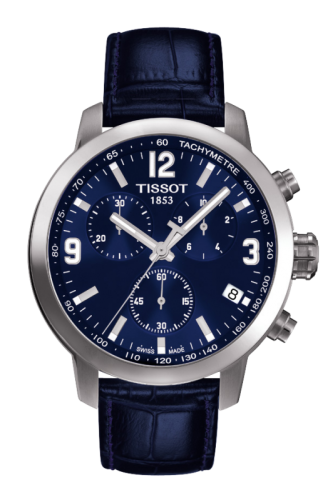 Tissot T055.417.16.047.00 : PRC 200 Quartz Chronograph Blue Leather