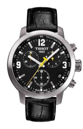 Tissot T055.417.16.057.00 : PRC 200 Quartz Chronograph Yellow Hand Leather