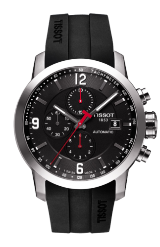 Tissot T055.427.17.057.00 : PRC 200 Automatic Chronograph Black Rubber